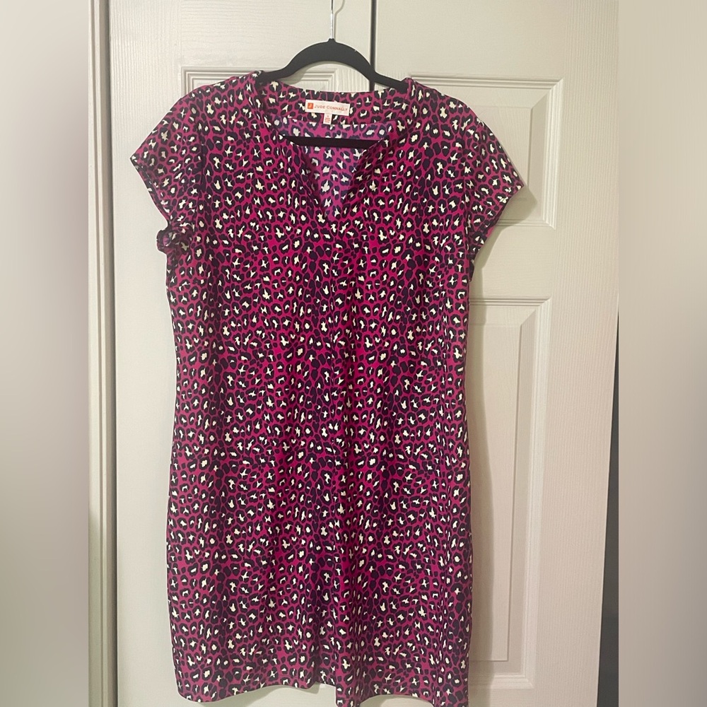 Jude Connally Pink Leopard Print Dress